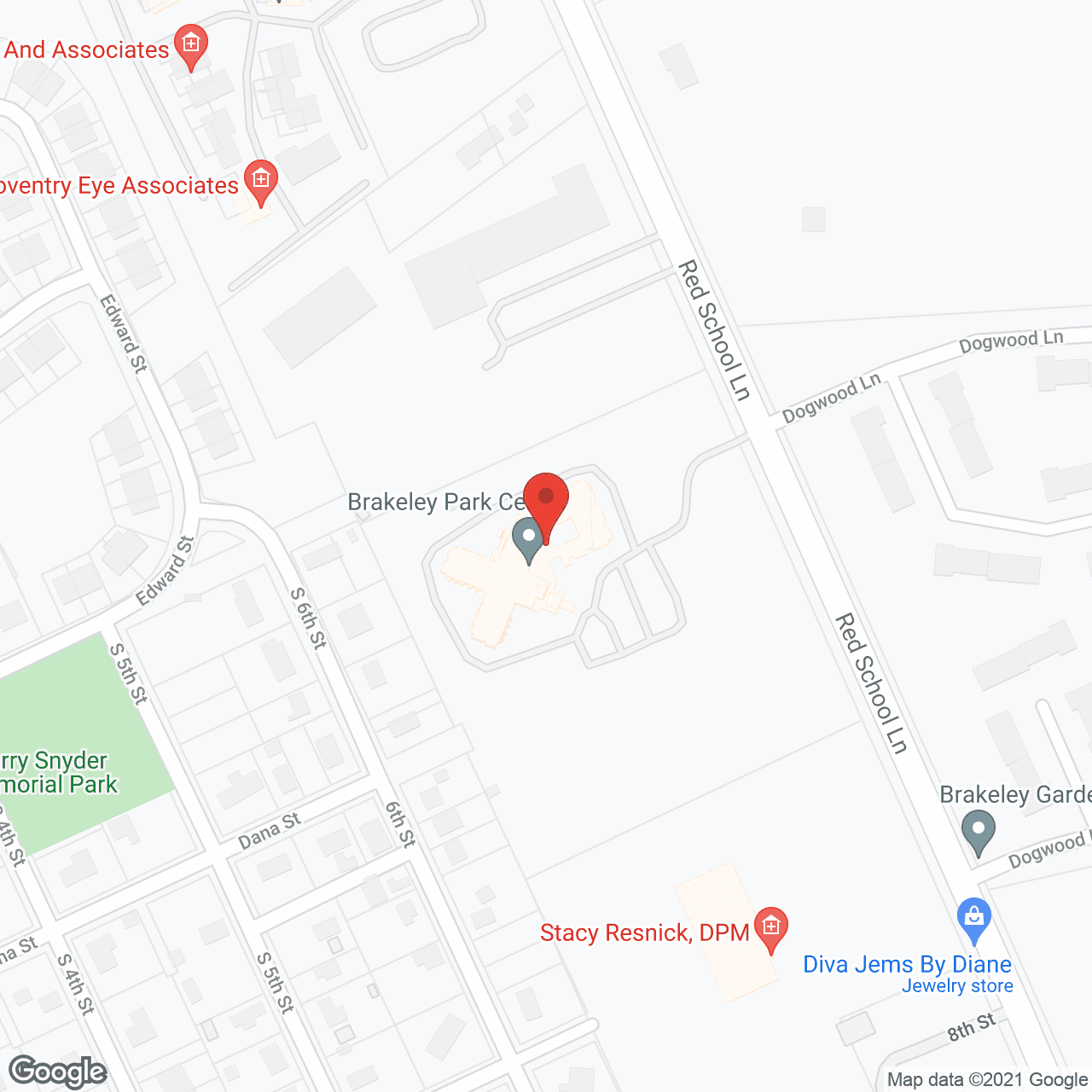 Map of the neighborhood around Complete Care at Brakeley Park
