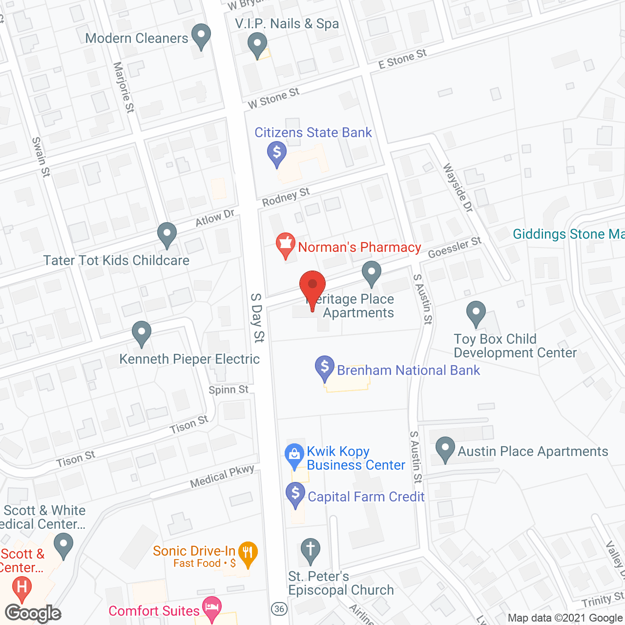 Map of the neighborhood around Trinity Care Ctr