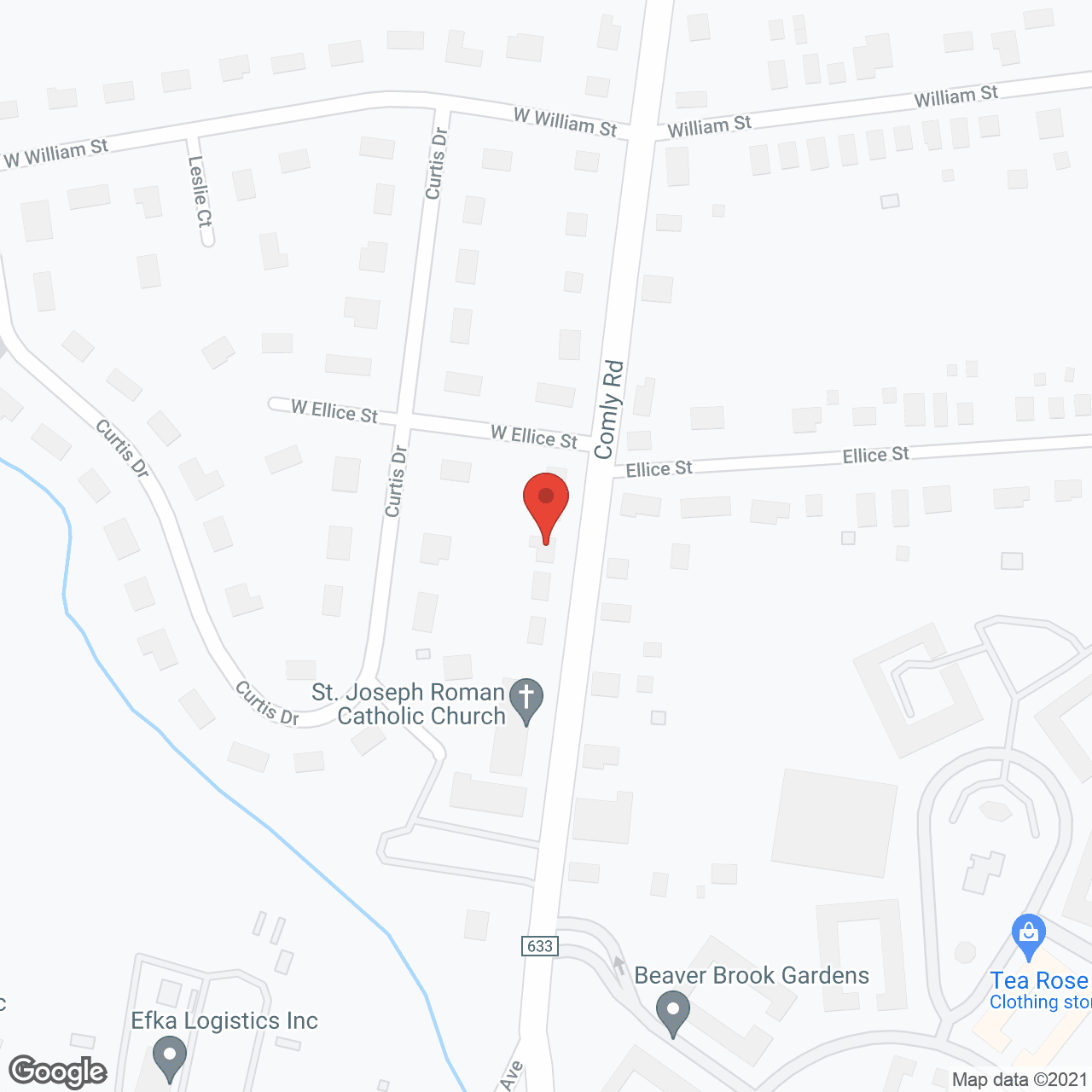 Map of the neighborhood around Beaverbrook Rest Home