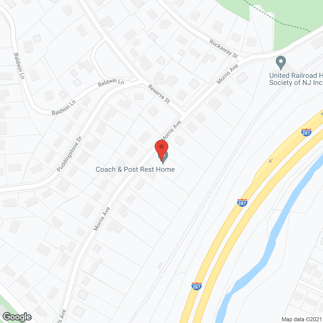 Map of the neighborhood around Coach & Post Rest Home