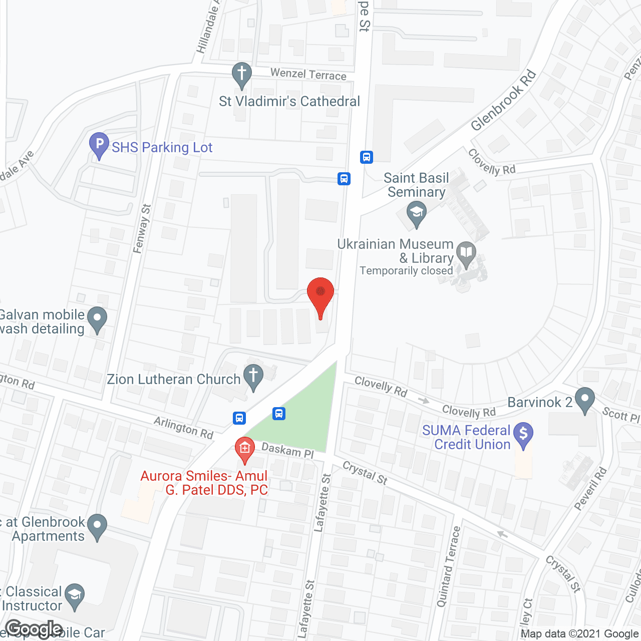 Map of the neighborhood around Homestead Health Center