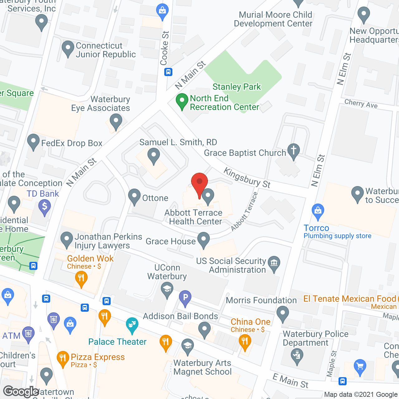 Map of the neighborhood around Abbott Terrace Adult Day Ctr