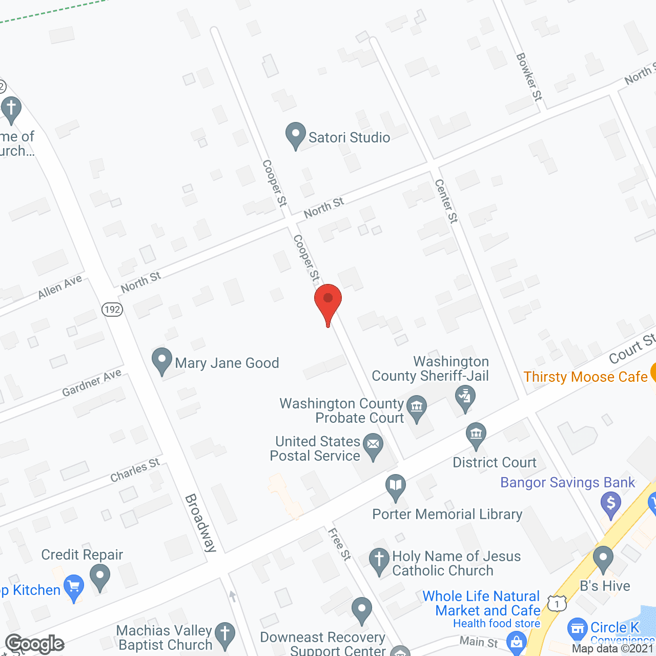 Map of the neighborhood around Marshall Manor