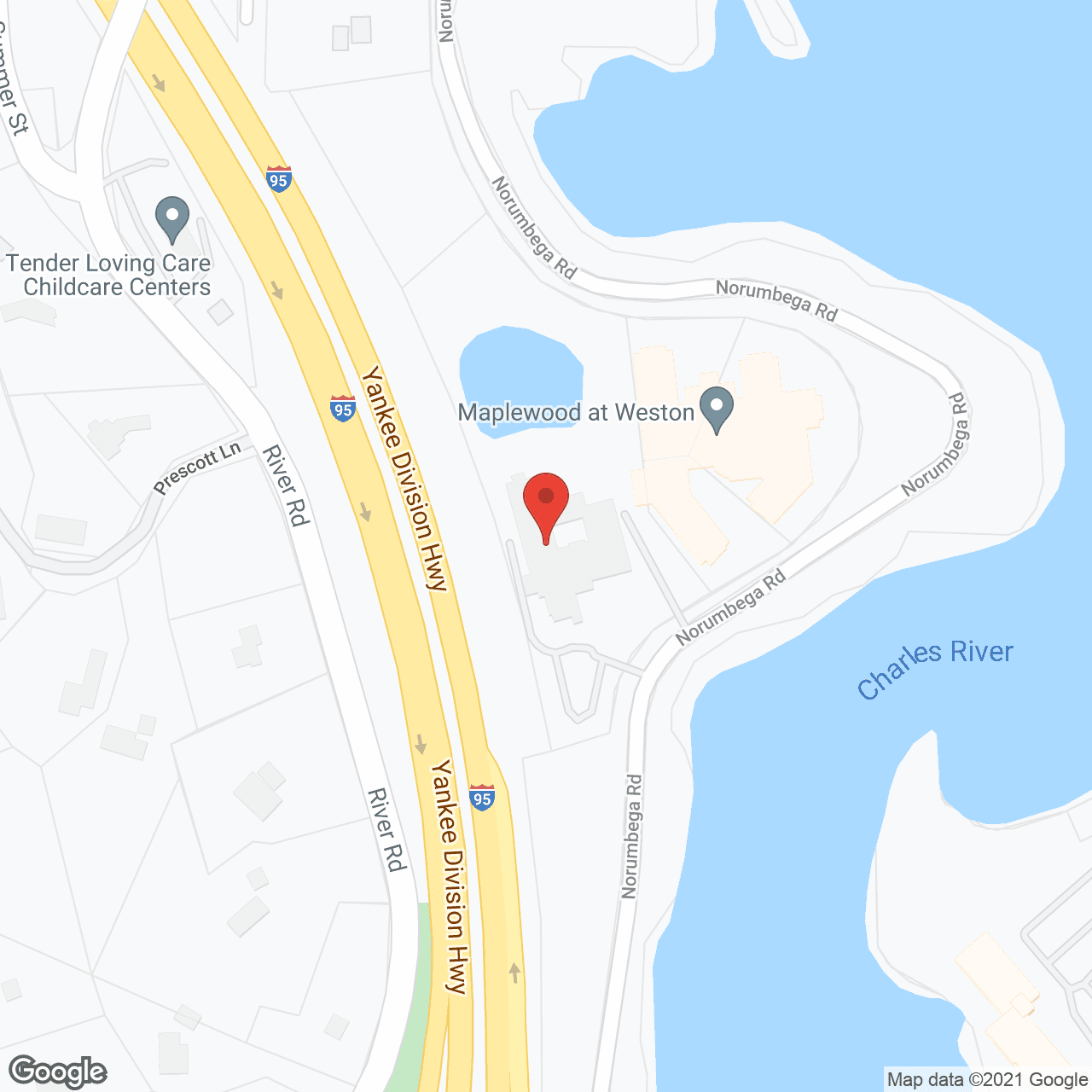 Map of the neighborhood around Wingate Residences at Weston