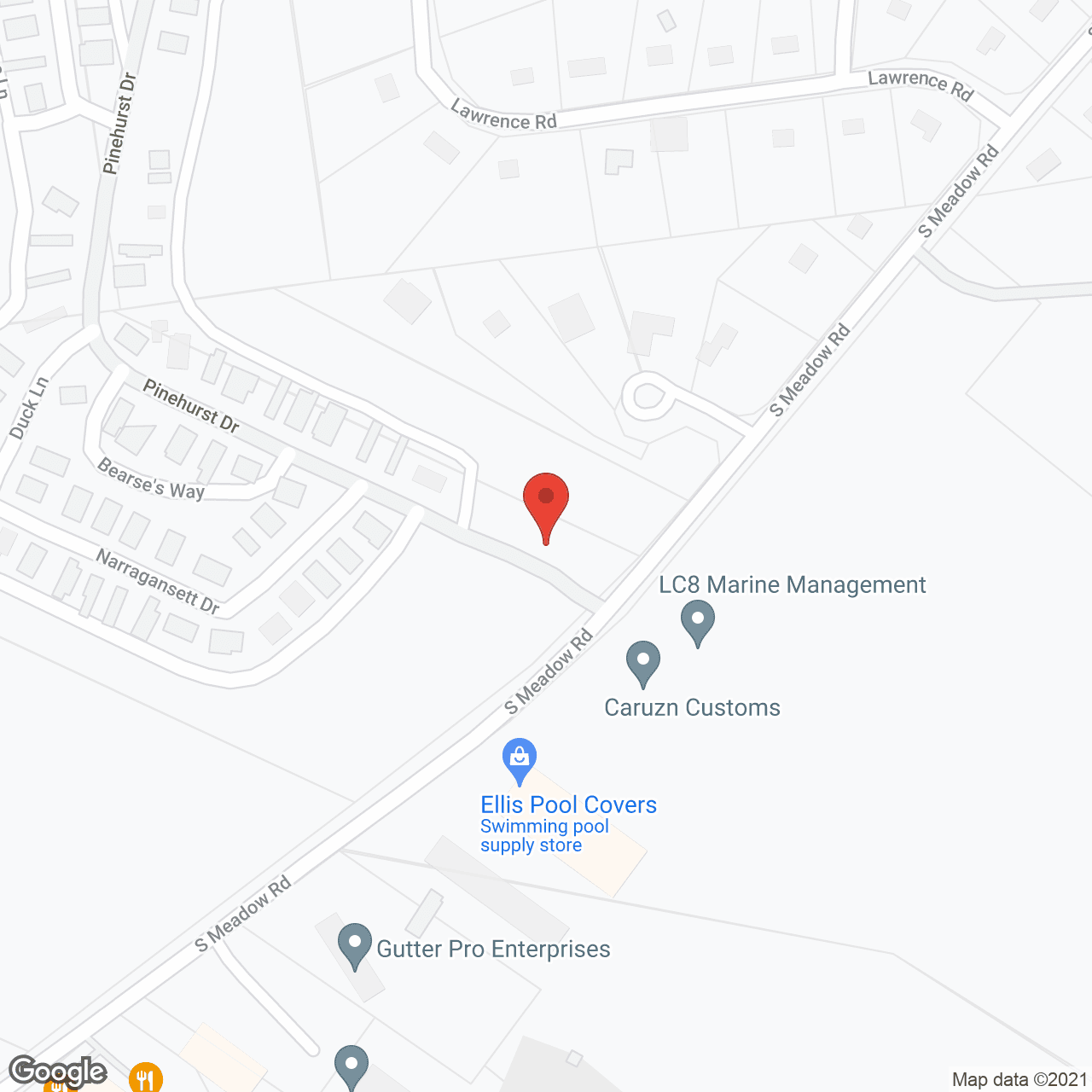 Map of the neighborhood around Pinehurst Village