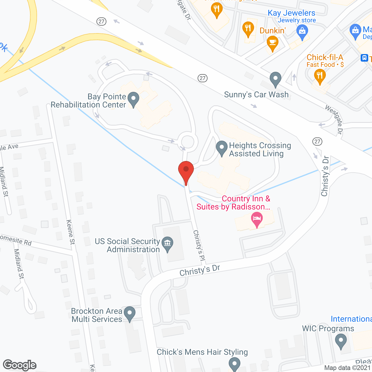 Map of the neighborhood around BayPointe Rehabilitation and Skilled Care Cen