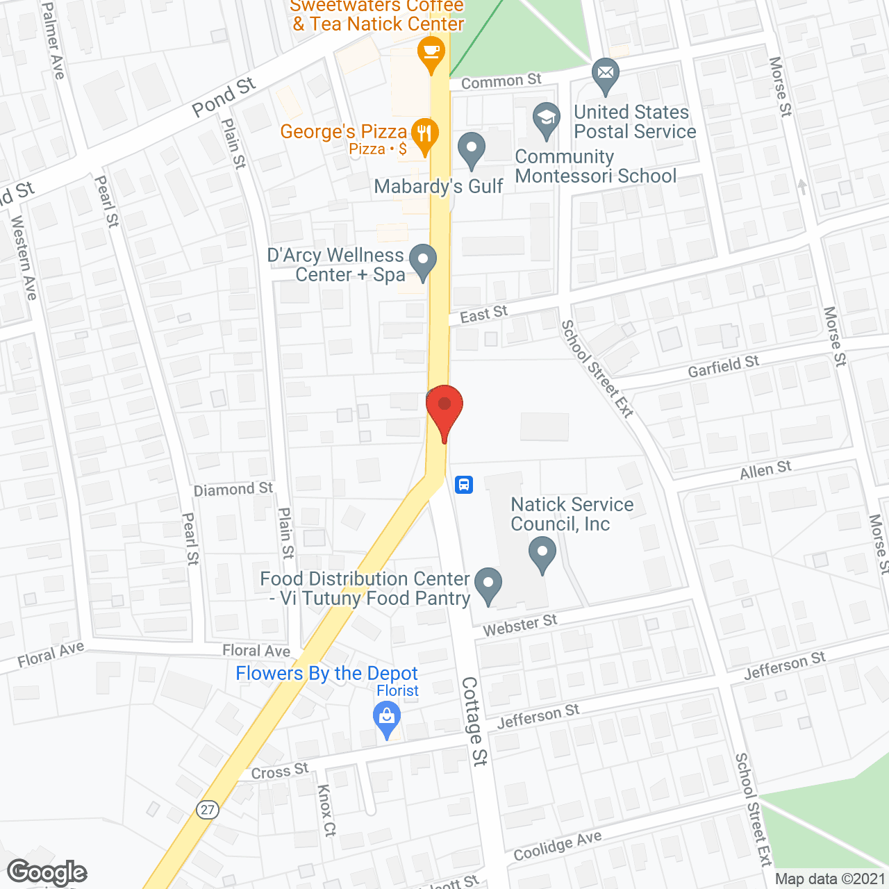 Map of the neighborhood around William Coolidge House