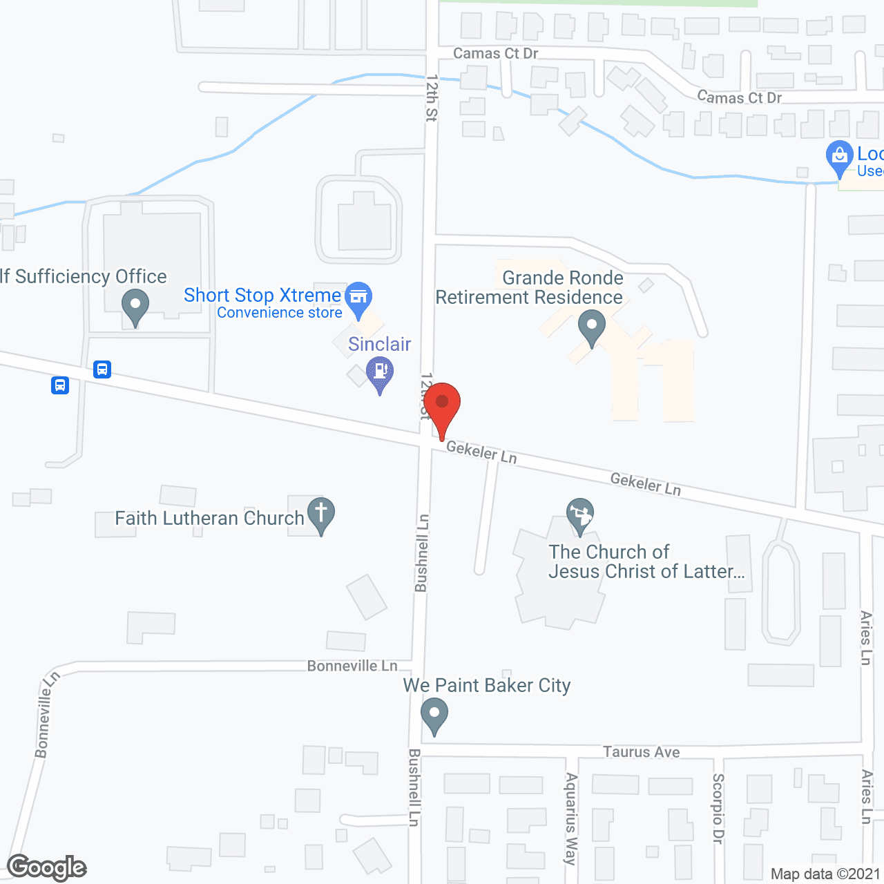 Map of the neighborhood around Grande Ronde Retirement Residence