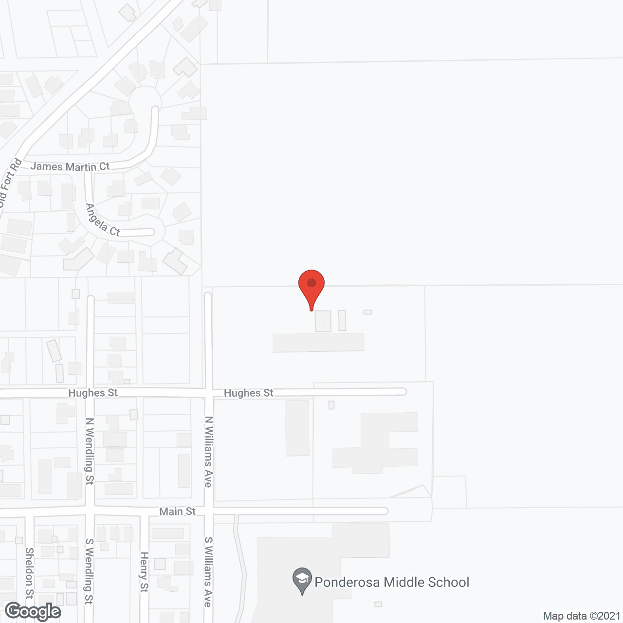 Map of the neighborhood around Shasta Place