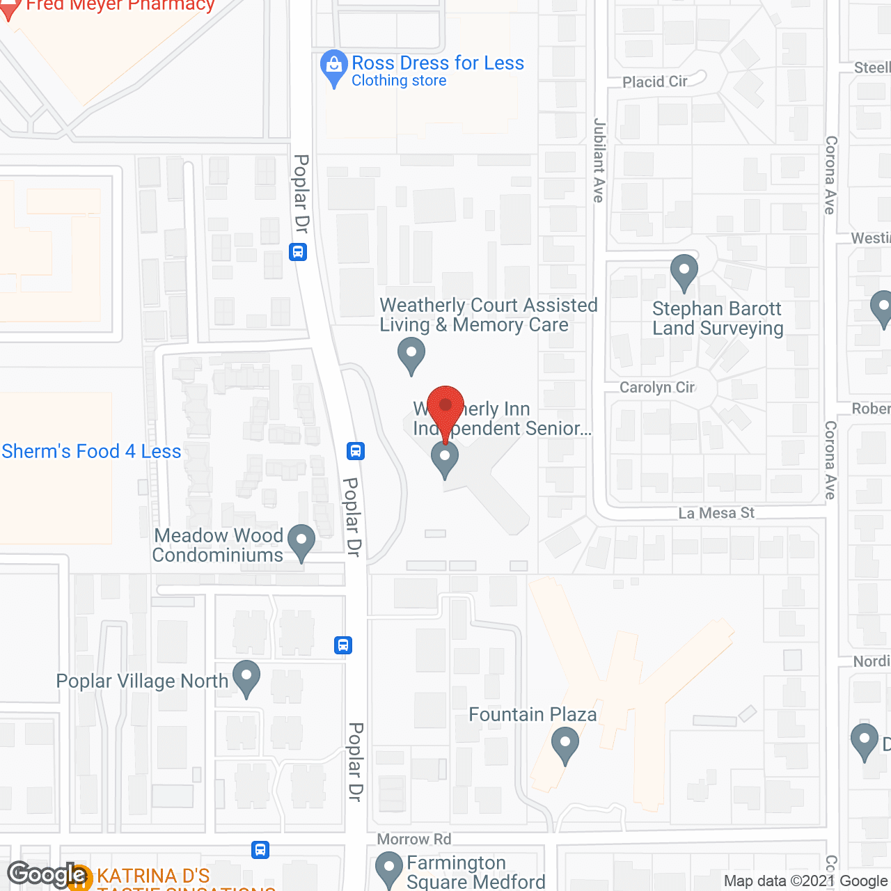 Map of the neighborhood around Weatherly Inn