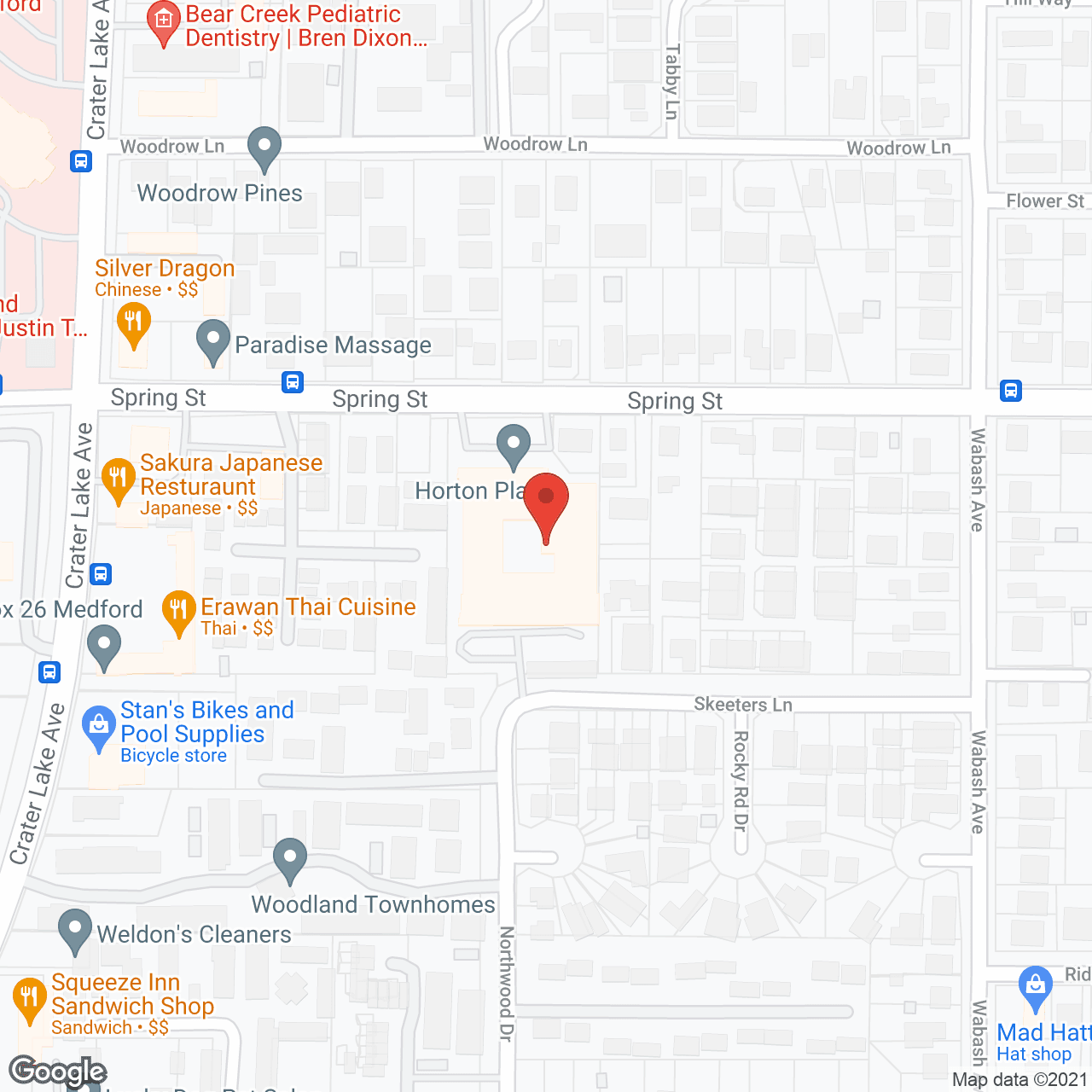 Map of the neighborhood around Horton Plaza