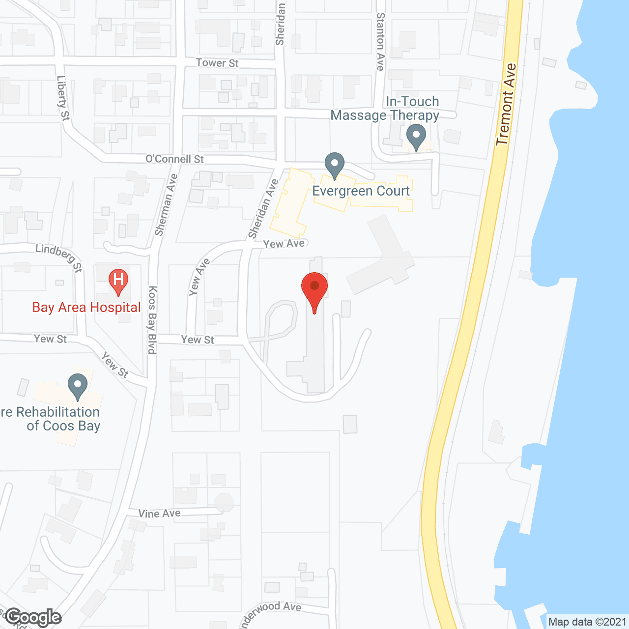 Map of the neighborhood around Baycrest Village