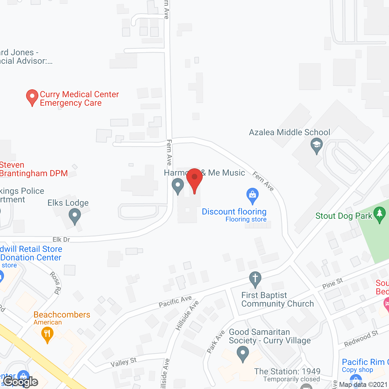 Map of the neighborhood around Azalea Gardens Senior Living