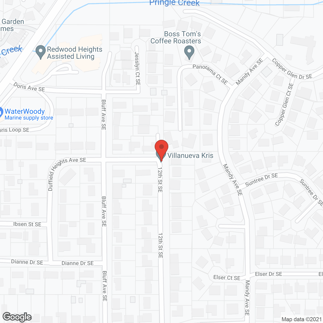 Map of the neighborhood around Redwood Heights Assisted Living