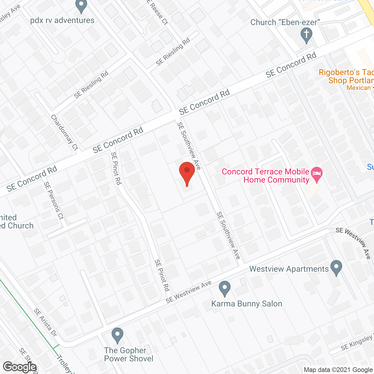 Map of the neighborhood around Healthy Care AFH