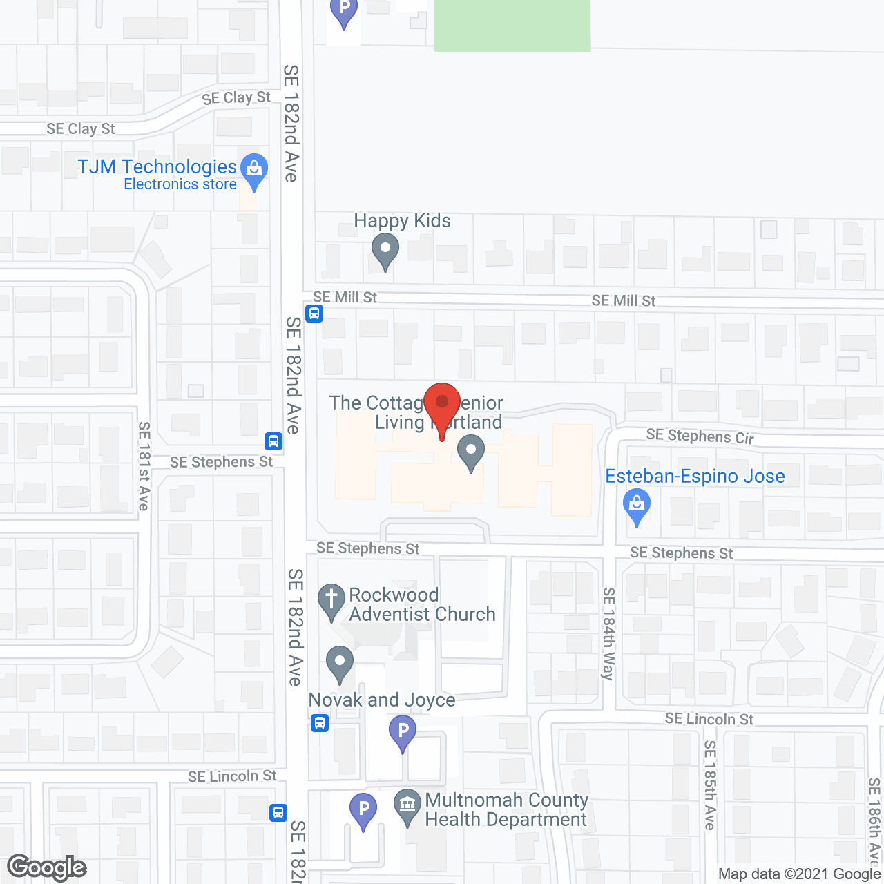 Map of the neighborhood around The Cottages Senior Living