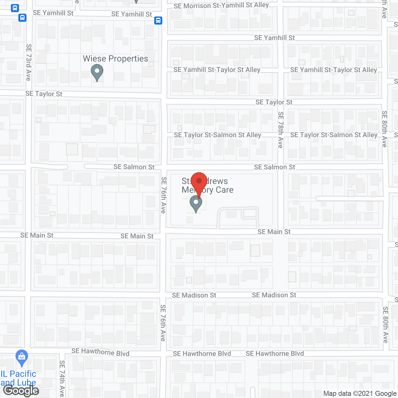 Map of the neighborhood around St. Andrews Memory Care