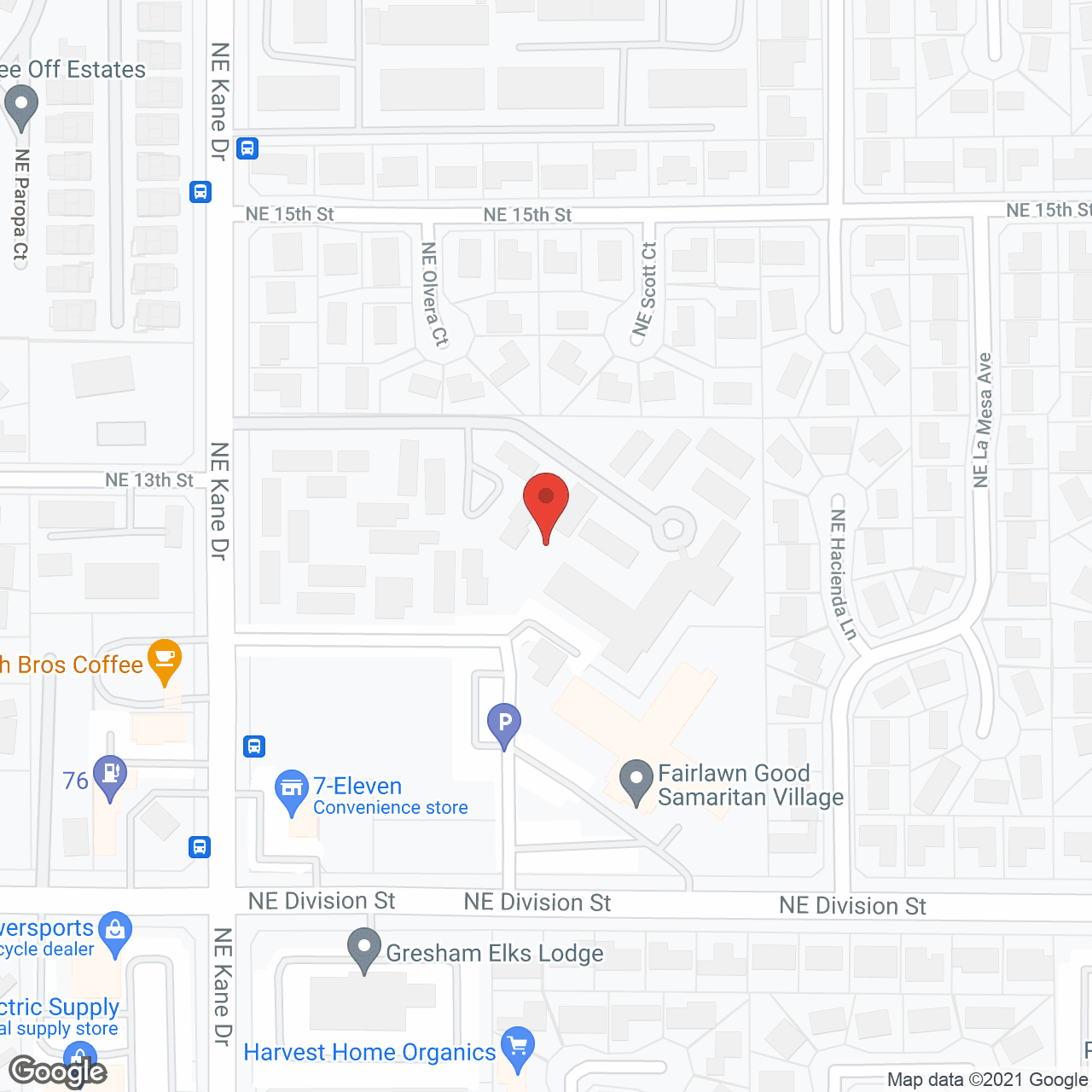 Map of the neighborhood around Good Samaritan Society-Fairlawn Village
