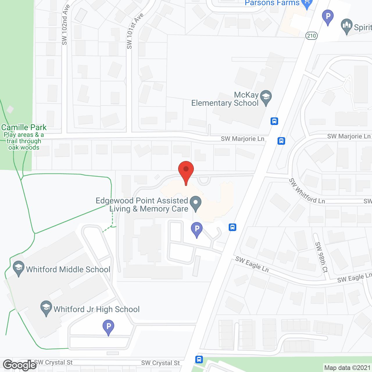 Map of the neighborhood around Edgewood Point Assisted Living and Memory Care