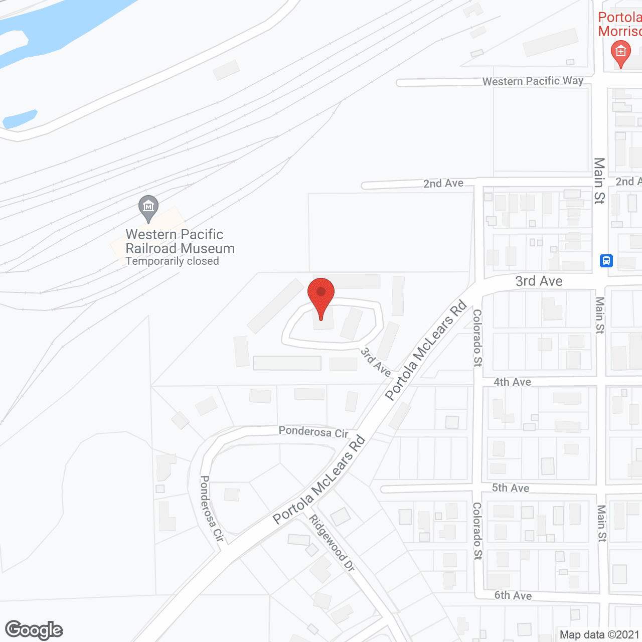 Map of the neighborhood around Portola Senior Apartments
