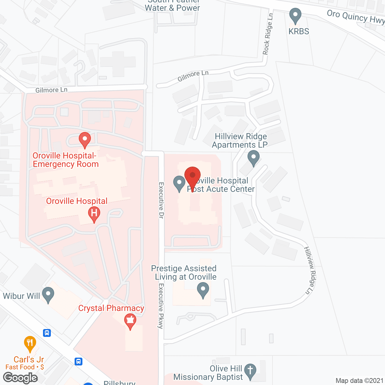 Map of the neighborhood around Olive Ridge Care Ctr
