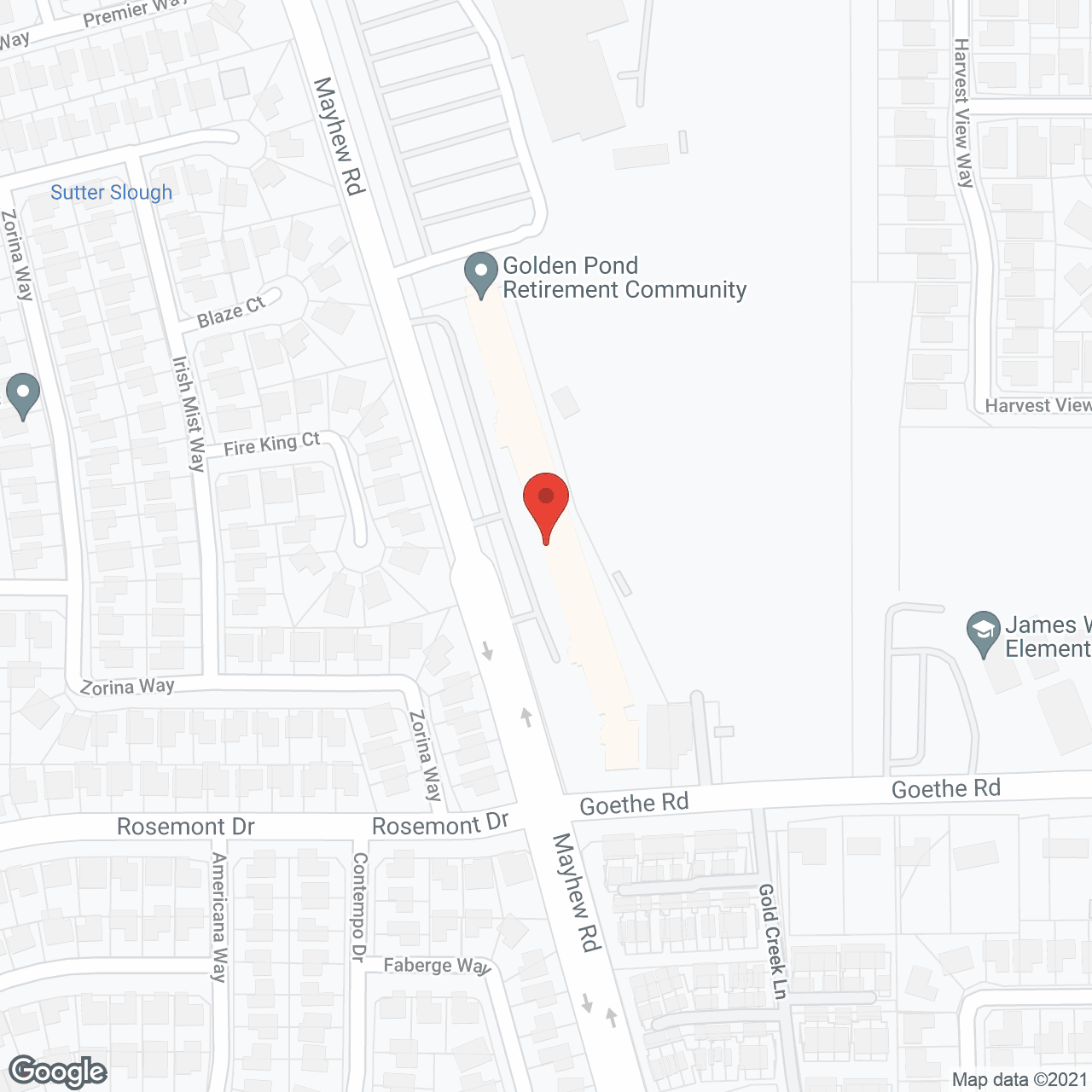Map of the neighborhood around Golden Pond Retirement Community