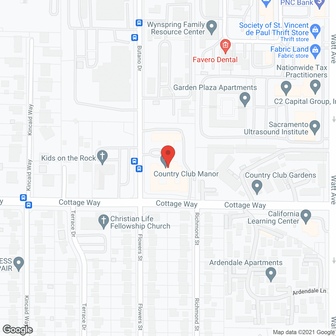 Map of the neighborhood around Country Club Manor