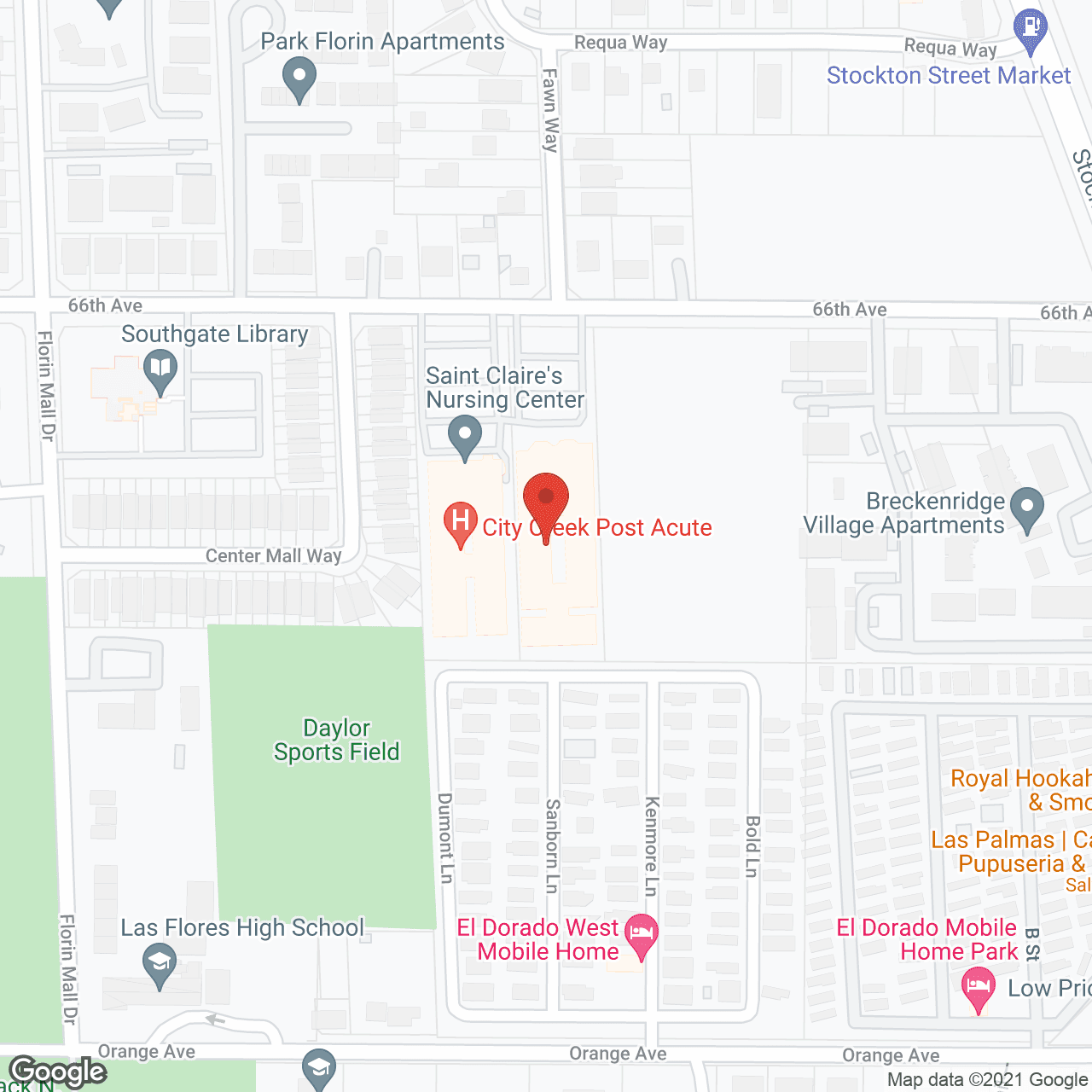 Map of the neighborhood around City Creek Assisted Living