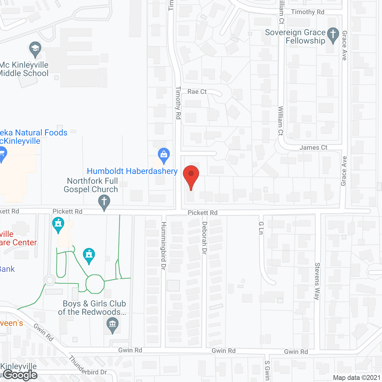 Map of the neighborhood around Page's Care Home