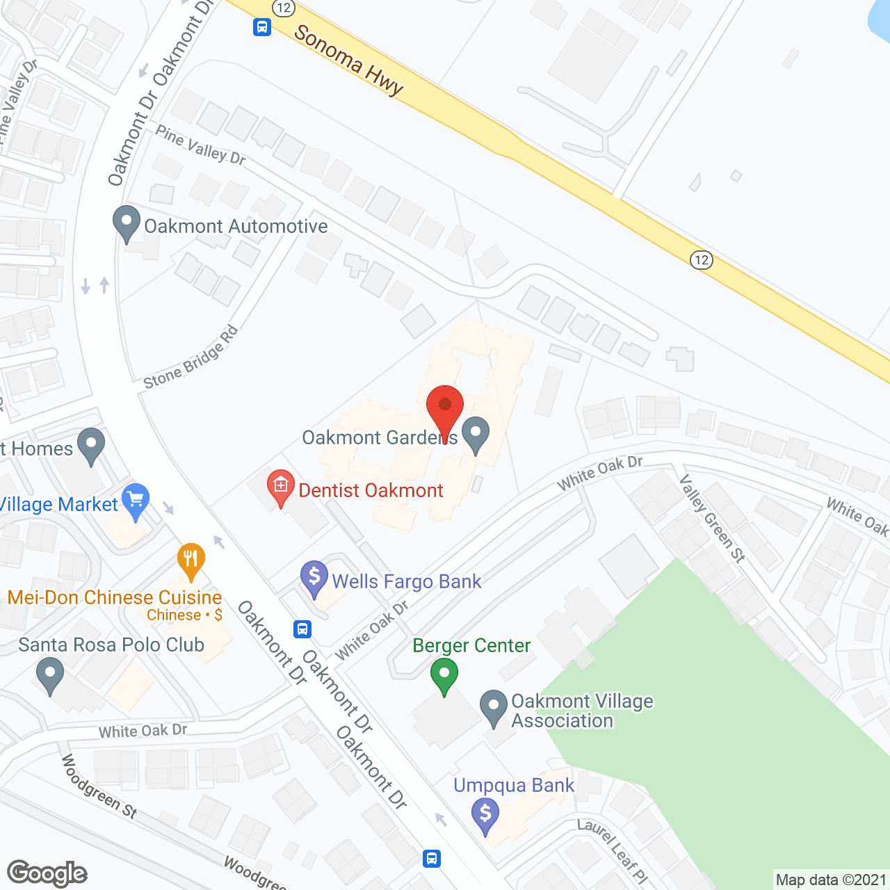 Map of the neighborhood around Oakmont Gardens