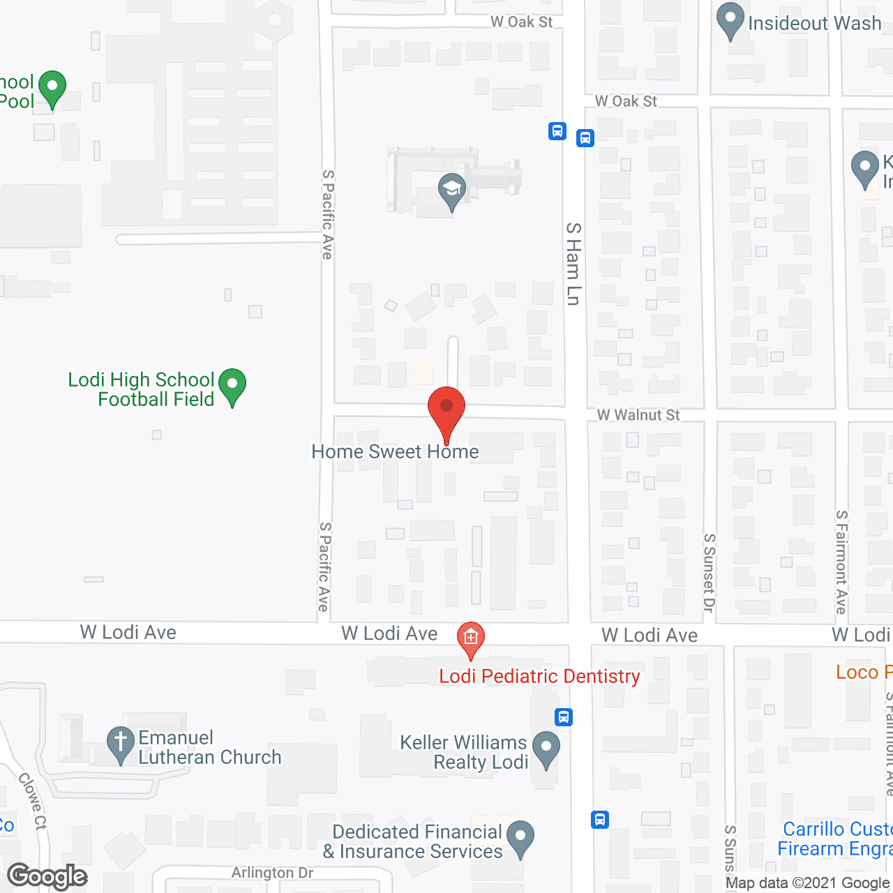 Map of the neighborhood around Home Sweet Home