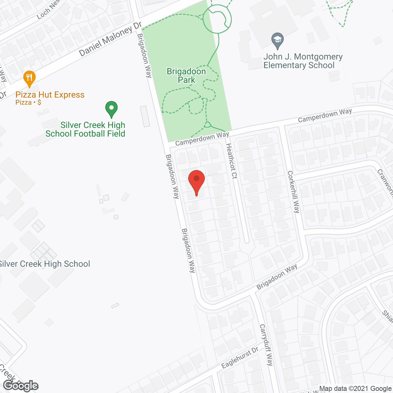 Map of the neighborhood around Kingdom Hearts Care Home