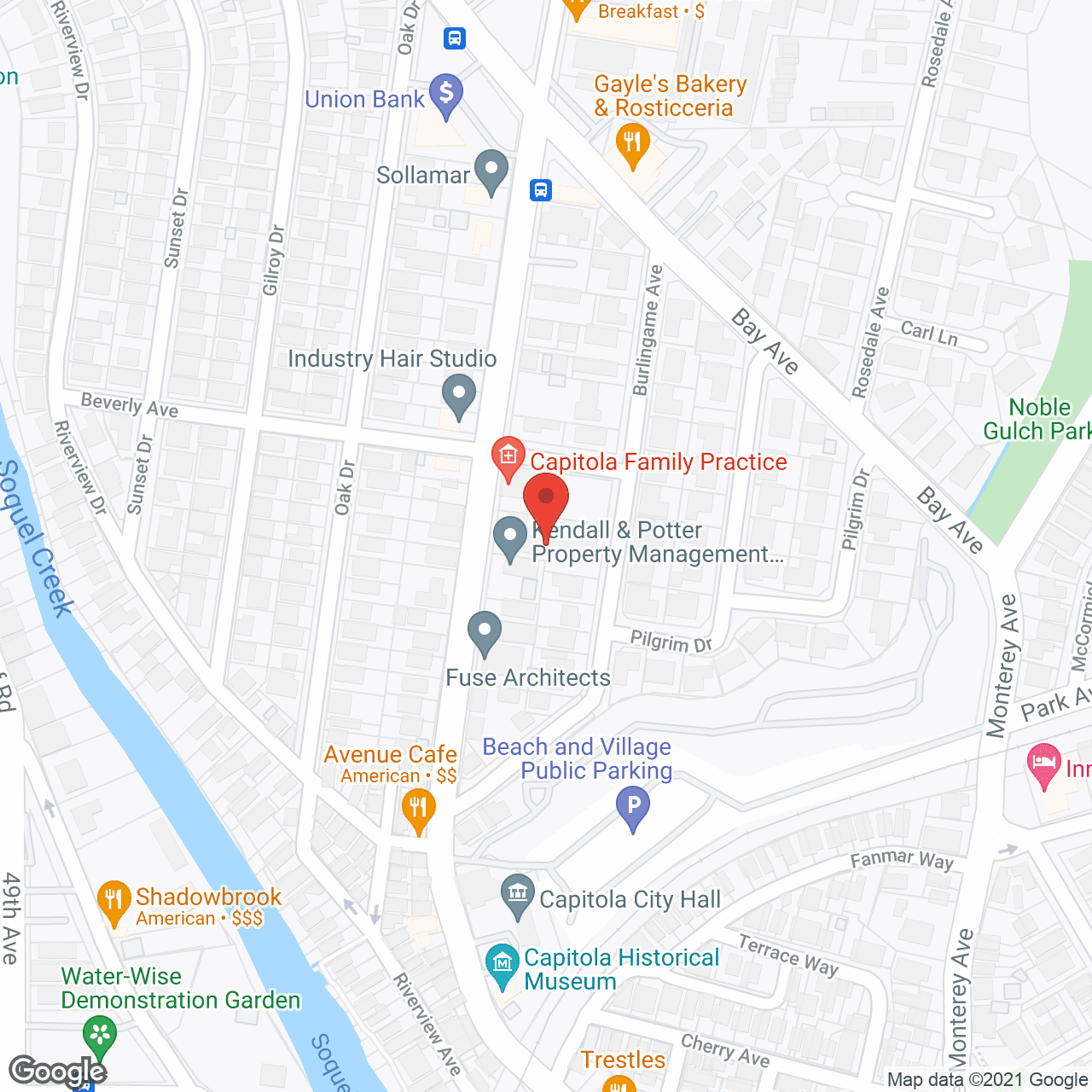 Map of the neighborhood around Golden Age Convalescent Hosp