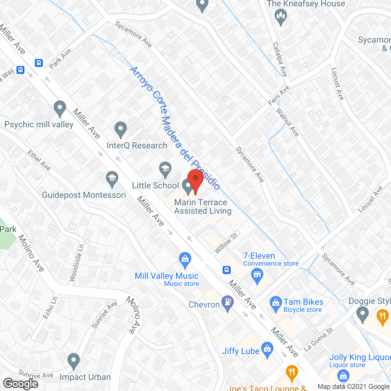 Map of the neighborhood around Marin Terrace