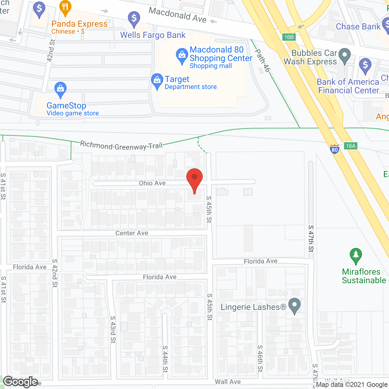 Map of the neighborhood around GG's Residential Care Home
