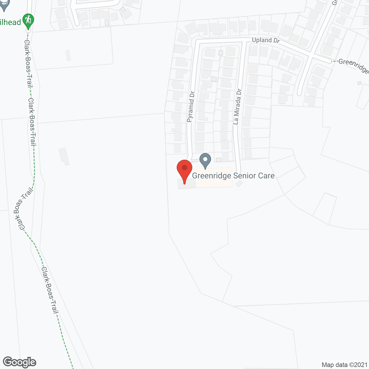 Map of the neighborhood around Live Oak Living Ctr