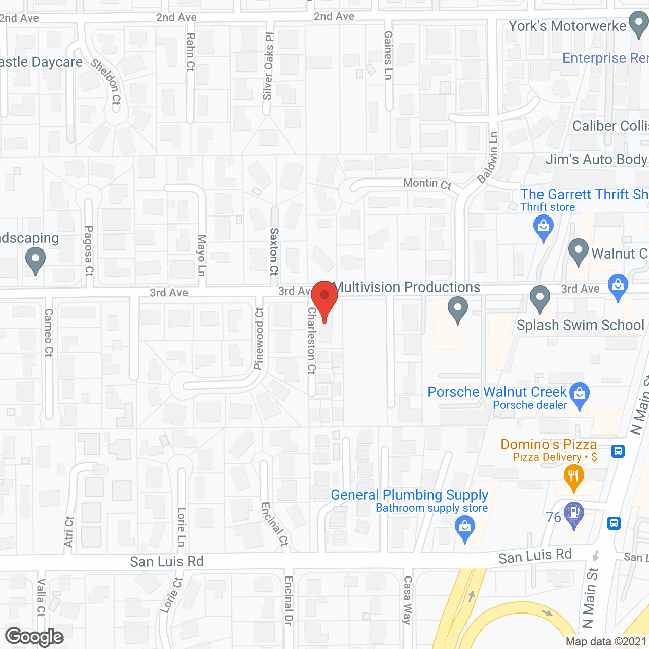 Map of the neighborhood around Harmony Home Care
