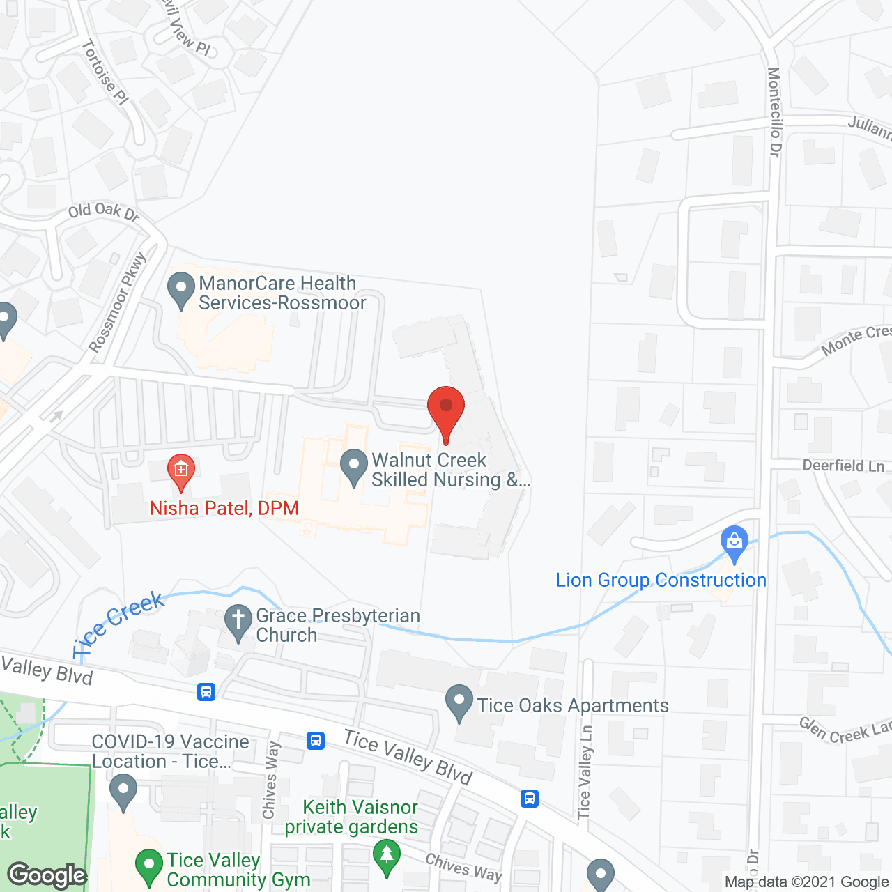 Map of the neighborhood around Atria Valley View