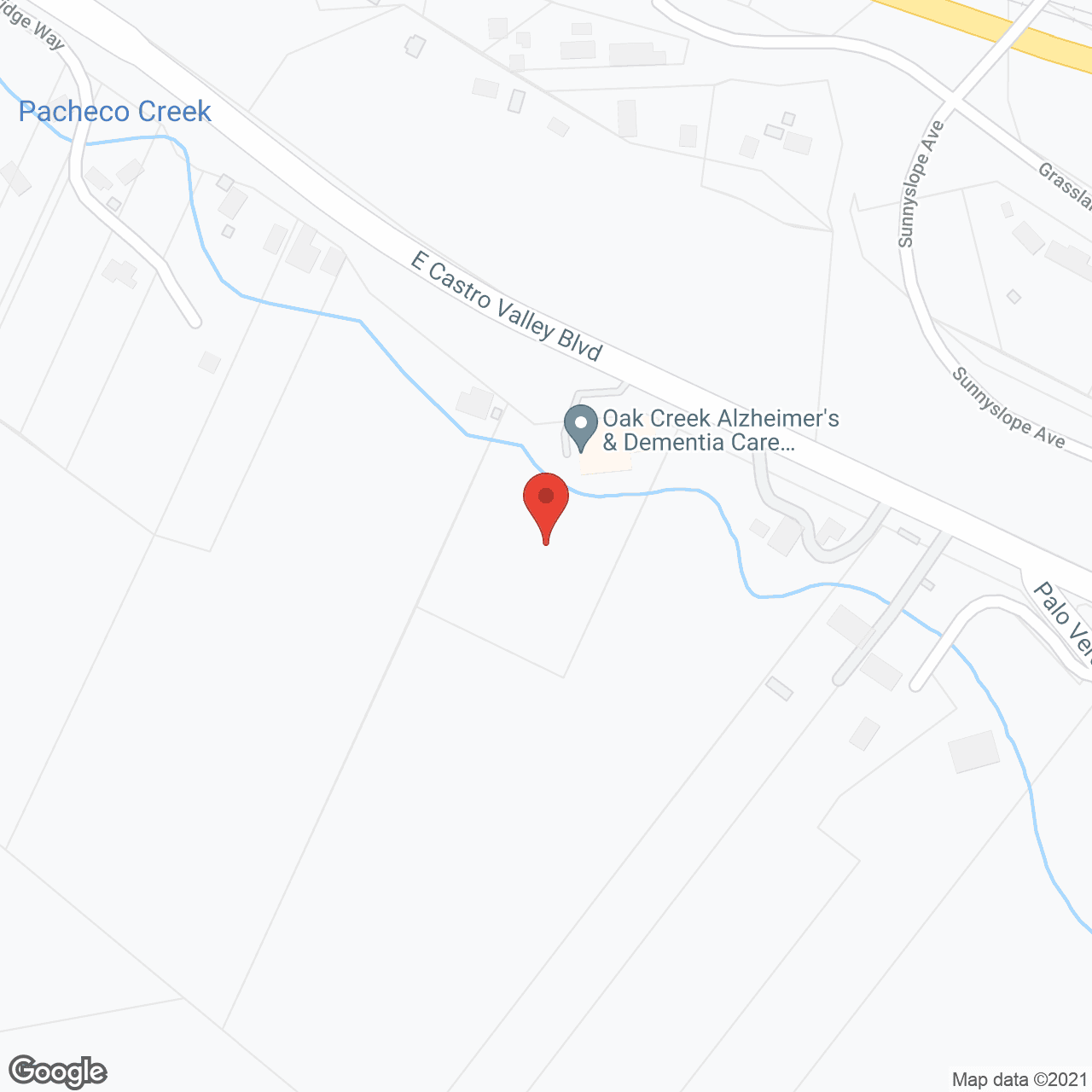 Map of the neighborhood around Oak Creek