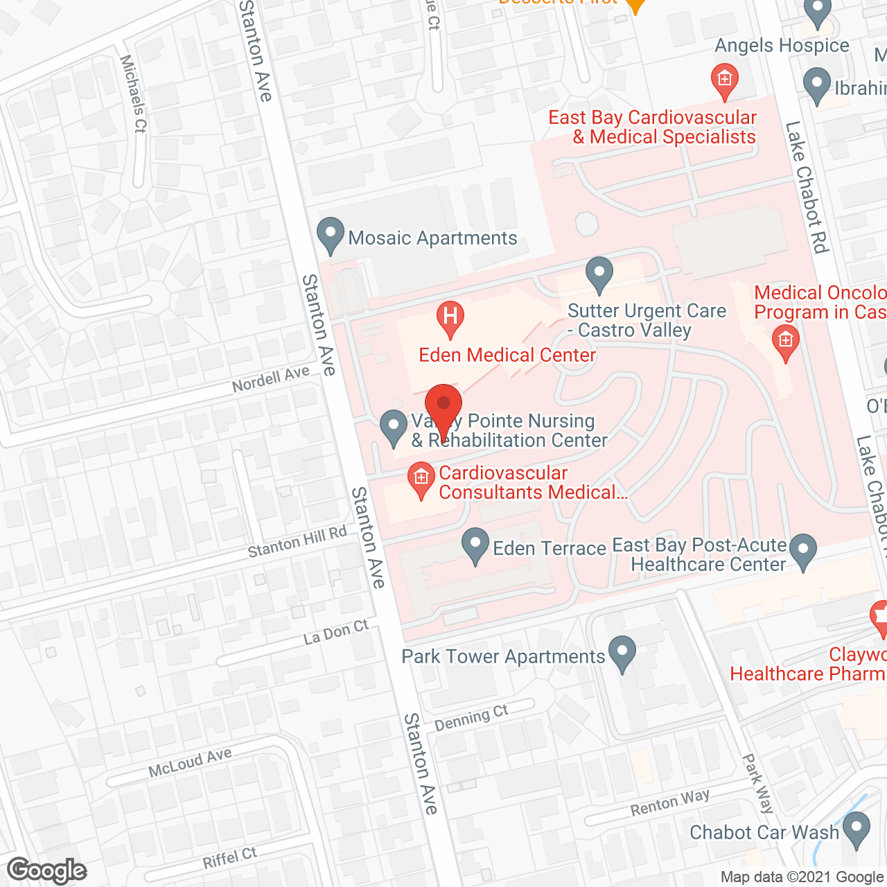 Map of the neighborhood around Valley Pointe Rehab & Nursing
