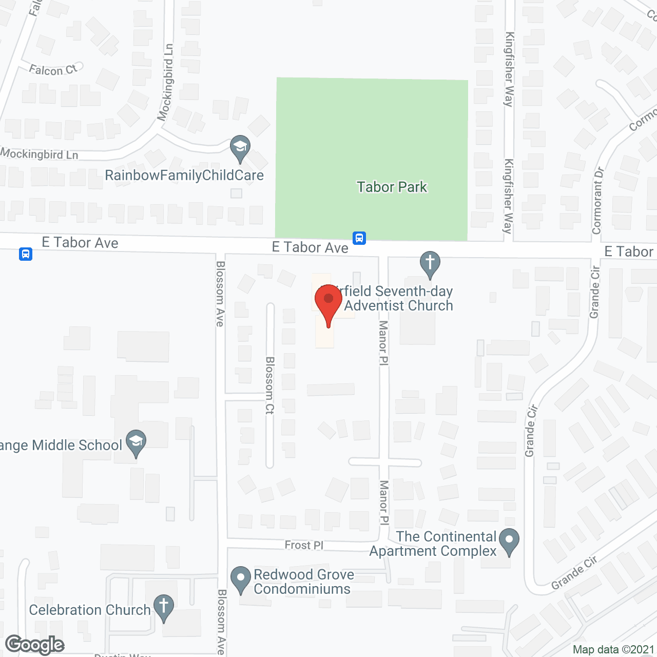Map of the neighborhood around Parkrose Gardens of Fairfield
