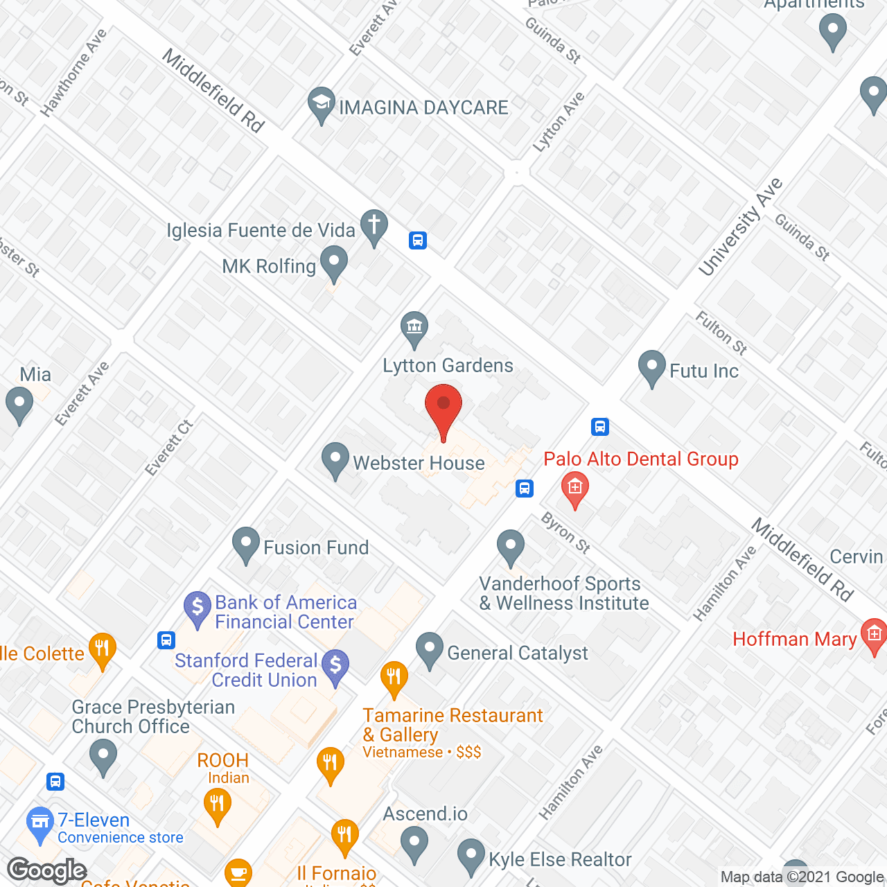 Map of the neighborhood around Lytton Gardens