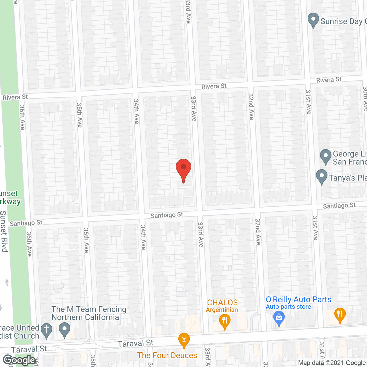 Map of the neighborhood around Farol's Residential Care Home #5