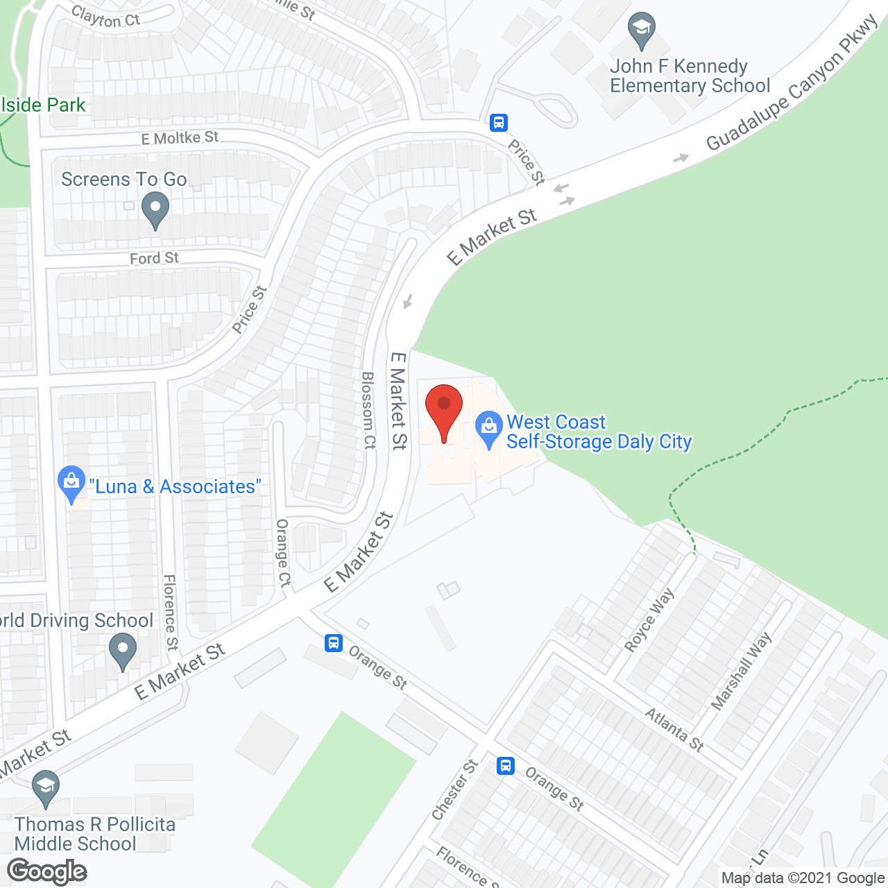 Map of the neighborhood around Pacifica Senior Living Mission Villa
