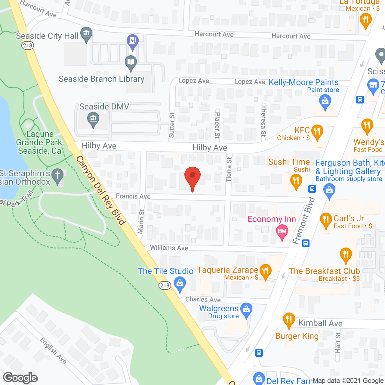 Map of the neighborhood around Anjelica's Villa