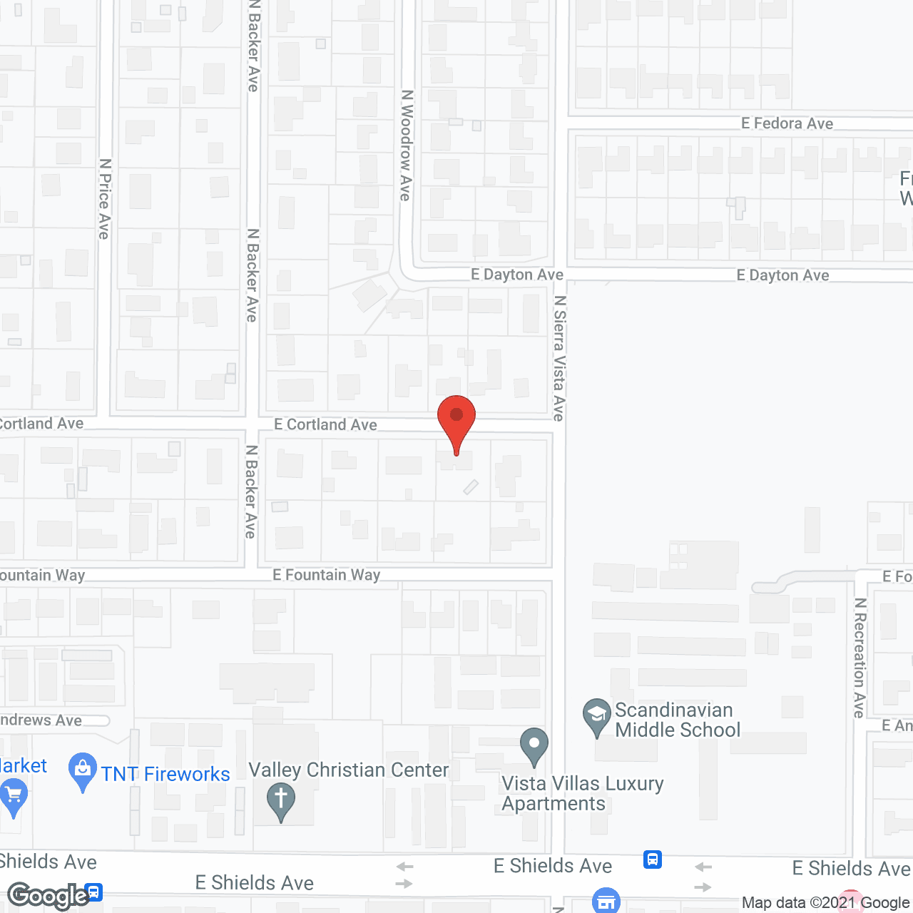 Map of the neighborhood around Prince and Princess Home for the Elderly