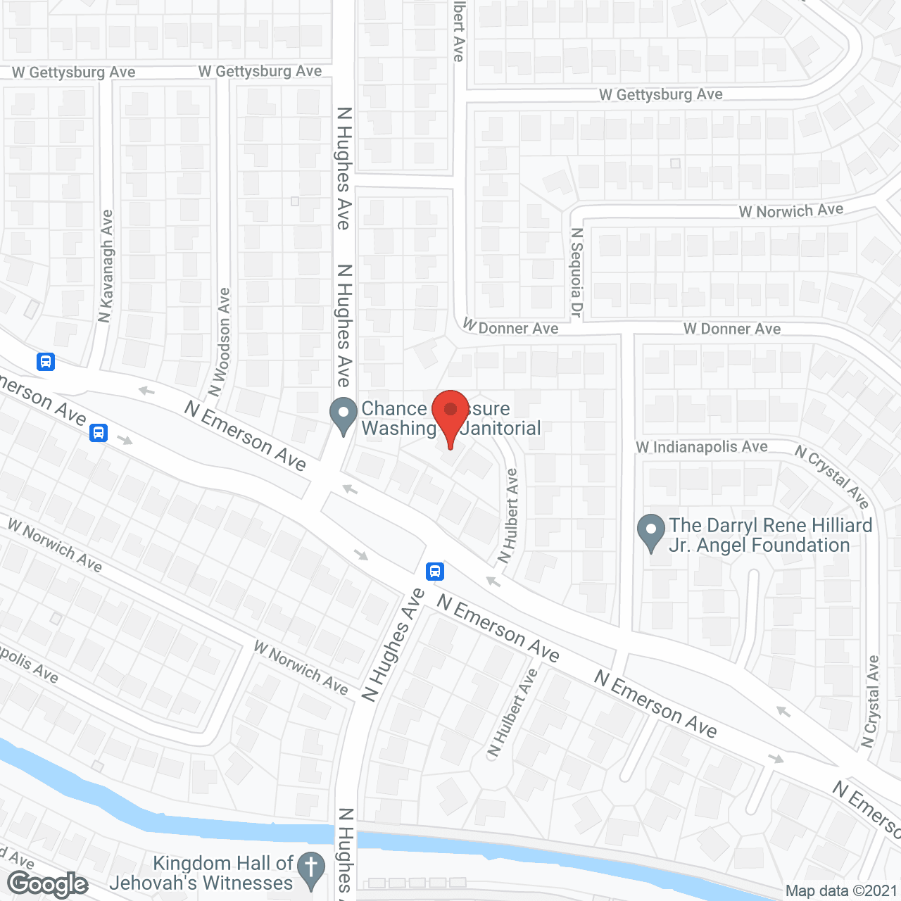 Map of the neighborhood around North Hulbert Christian Home