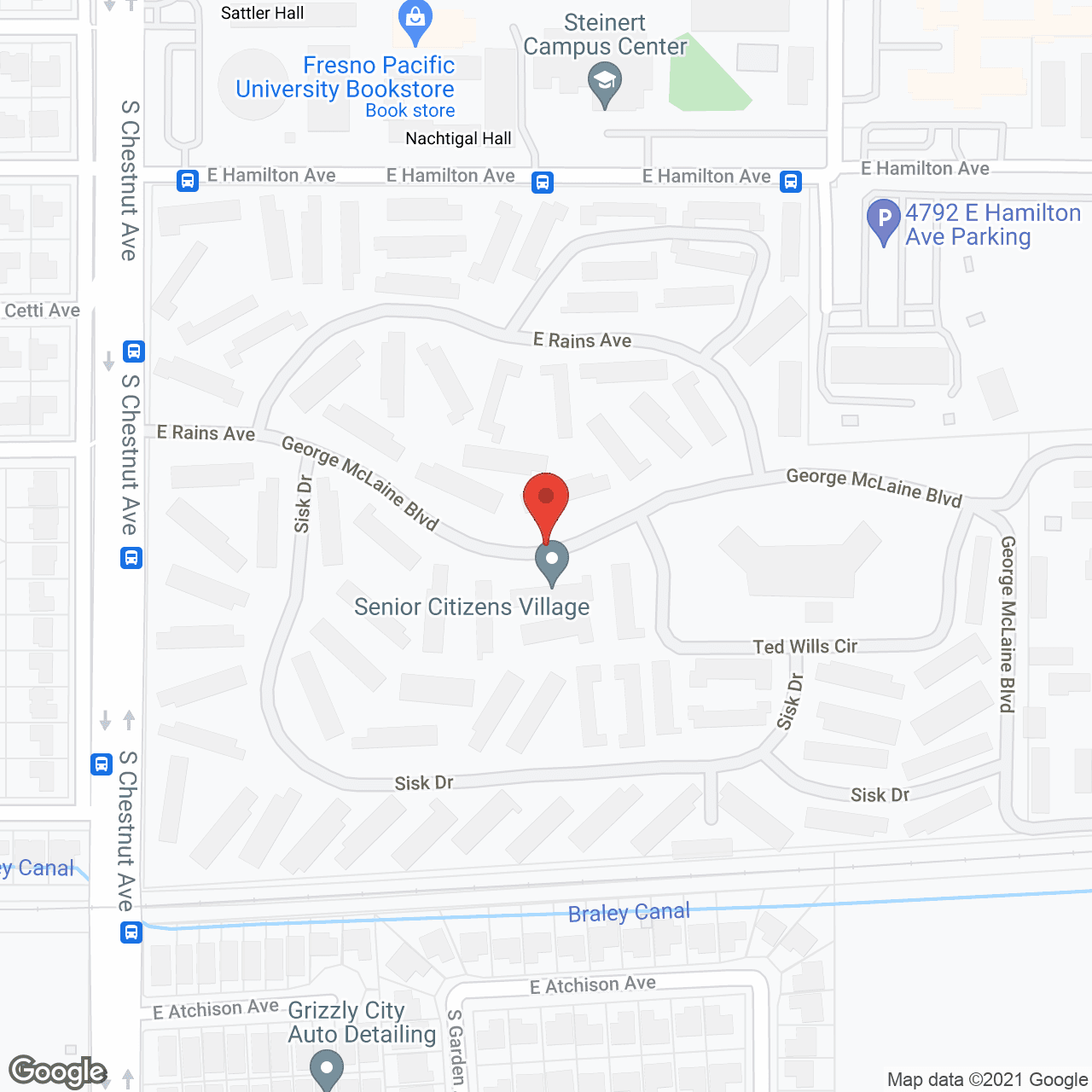 Map of the neighborhood around Senior Citizens Village Inc