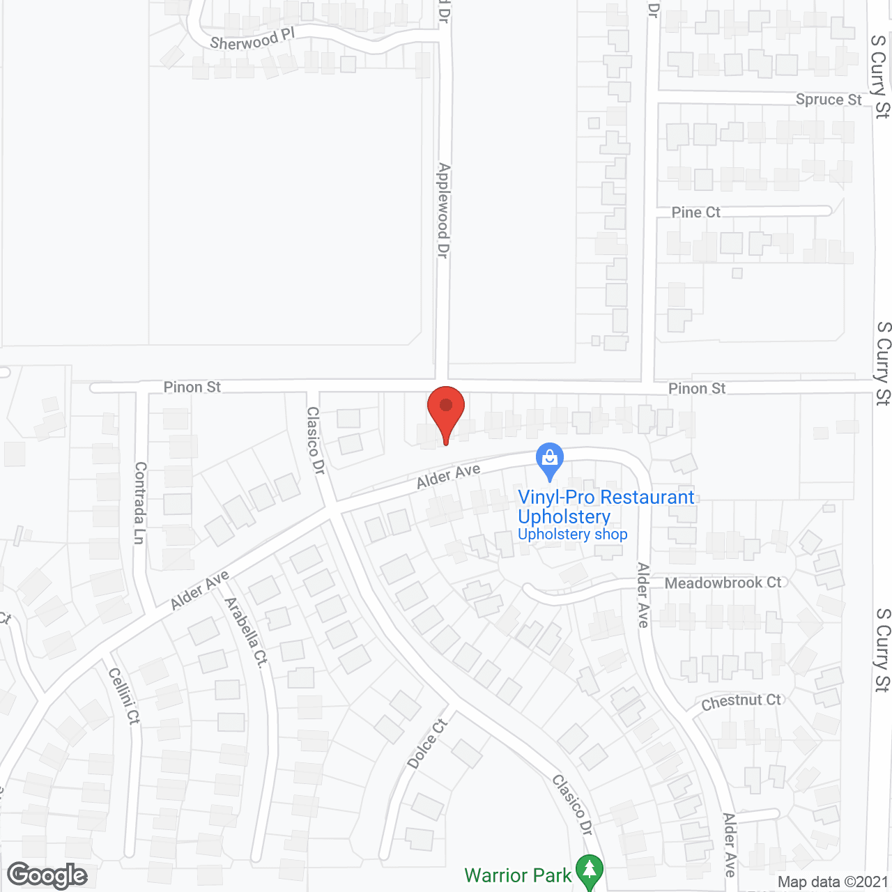 Map of the neighborhood around Sunset Homes RCFE