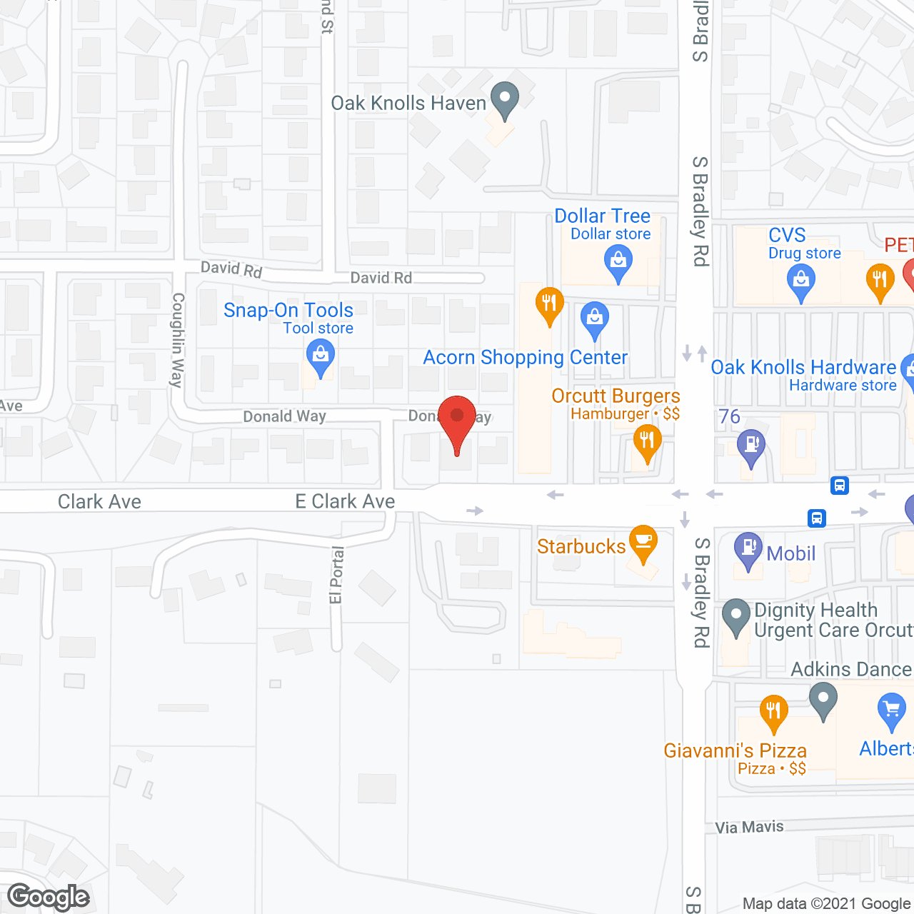Map of the neighborhood around Superior Residential Care Facility for the El